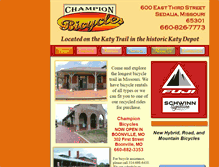 Tablet Screenshot of championbicyclesedalia.com